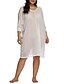 economico Cover-Ups-Per donna Costumi da bagno Prendisole Normale Costume da bagno Tinta unita Bianco Costumi da bagno