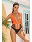 preiswerte Einteiler-Damen Ein Stück Badeanzug Orange Bademode Badeanzüge Sexy