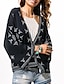cheap Cover-Ups-Women&#039;s Blouse Shirt Floral Flower Long Sleeve V Neck Tops Basic Top Black