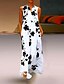 cheap Maxi Dresses-Women&#039;s A Line Dress Maxi long Dress White Black Red Sleeveless Floral Summer V Neck Hot Casual 2021 S M L XL XXL 3XL 4XL 5XL