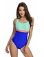 cheap One-Pieces-Women&#039;s One Piece Swimsuit Patchwork Padded Swimwear Bodysuit Swimwear Black Blue Quick Dry Breathable Comfortable Sleeveless - Swimming Surfing Water Sports Summer / Nylon / Elastane / Stretchy