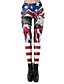 cheap Graphic Chic-Women&#039;s Sporty Comfort Sports Gym Yoga Leggings Pants Patterned National Flag Full Length Print White Black Blue Red Wine
