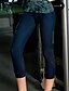 abordables Sport Athlétisme-Femme Yoga Basique Legging Couleur Pleine Taille médiale Bleu Marine XXS XS S