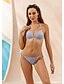 cheap Bikini-Women&#039;s Swimwear Tankini Normal Swimsuit Color Block Gray Triangle Bathing Suits