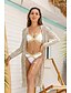 preiswerte Bikini-Damen Tankini Badeanzug Einfarbig Weiß Bademode Badeanzüge