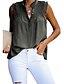 cheap Tops &amp; Blouses-Women&#039;s Tank Top Solid Colored Standing Collar Tops Basic Top White Black Purple