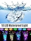 baratos Iluminação de Exteriores-luzes submersíveis ao ar livre luzes subaquáticas de piscina controle remoto à prova d&#039;água 4pcs 3w rgb 5.5v adequado para vasos aquários 10 contas led