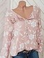 cheap Tops &amp; Blouses-Women&#039;s Blouse Shirt Floral Flower Long Sleeve Print Round Neck Tops Black Blue Red