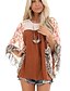 cheap Sweaters-Women&#039;s Geometric Pullover Long Sleeve Sweater Cardigans Round Neck Blue Blushing Pink Light Brown