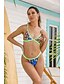 cheap Bikini-Women&#039;s Triangle Bikini Tankini Swimsuit Print Geometric Swimwear Bathing Suits Green