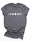 cheap T-Shirts-Women&#039;s T shirt Graphic Prints Moon Print Round Neck Basic Tops 100% Cotton White Black Red