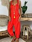 abordables Jumpsuits &amp; Rompers-Combinaison-pantalon Femme Couleur Pleine Noir Bleu Rouge Jaune Orange Gris S M L XL XXL 3XL