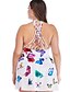 cheap Plus Size Swimwear-Women&#039;s One Piece Tankini Swimsuit Animal White Swimwear Bathing Suits
