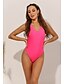 cheap One-Pieces-Women&#039;s One Piece Tankini Swimsuit Lace up Blushing Pink Swimwear Bathing Suits Sexy