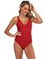 cheap One-Pieces-Women&#039;s Swimwear One Piece Normal Swimsuit Solid Colored Black Red Bathing Suits