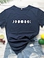 cheap T-Shirts-Women&#039;s T shirt Graphic Prints Moon Print Round Neck Basic Tops 100% Cotton White Black Red