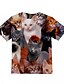 abordables Camisetas y blusas para niñas-Niños Chica Camiseta Manga Corta Gato Animal Estampado Negro Niños Tops Básico Estilo lindo
