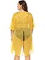 baratos Cover-Ups-Mulheres Roupa de Banho Cobertura Tamanho Grande roupa de banho Amarelo Fatos de banho