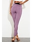 abordables Graphic Chic-Femme Des sports Yoga Sportif Basique Legging Sportif Bandes Patchwork Couleur Pleine Taille haute Violet Noir S M L