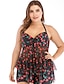 cheap Plus Size Swimwear-Women&#039;s One Piece Swimsuit Fruit Red Swimwear Bathing Suits