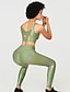 billige Sport Fritid-Dame Yoga &amp; Danse Sko Basale Legging Farveblok Medium Talje Blå Grøn XS S M