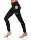 abordables Sport Athlétisme-Femme Basique Legging Couleur Pleine Taille médiale Noir S M L