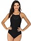 cheap One-Pieces-Women&#039;s One Piece Swimsuit Solid Colored Padded Swimwear Bodysuit Swimwear Black Green Quick Dry Breathable Comfortable Sleeveless - Swimming Surfing Water Sports Summer / Nylon / Elastane / Stretchy