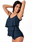 cheap Tankini-Women&#039;s One Piece Swimsuit Normal Swimwear Bathing Suits Black Orange Navy Blue