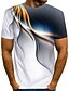 preiswerte Tank Tops-Herren T-Shirt Hemd Grafik Geometrisch Rundhalsausschnitt Übergröße Alltag Täglich Kurzarm Bedruckt Oberteile Weiß / Sommer