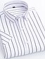 cheap Men&#039;s-Men&#039;s Shirt Striped Button Down Collar Daily Work Short Sleeve Print Tops Punk &amp; Gothic Boho White Black Red