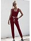 abordables Jumpsuits &amp; Rompers-Mujer Negro Wine Gris Mono Un Color