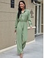 cheap Jumpsuits &amp; Rompers-Women&#039;s Ordinary Green Brown Jumpsuit Solid Colored