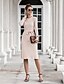 cheap Elegant Dresses-Women&#039;s Sweater Jumper Dress Knee Length Dress Beige Long Sleeve Fall Winter Round Neck Work 2021 One-Size