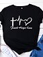 cheap Women&#039;s T-shirts-Women&#039;s Plus Size T shirt Tee Burgundy Tee 100% Cotton Heart Graphic Letter Casual Daily Weekend Black White Yellow Print Short Sleeve Basic Round Neck Faith Hope Love Regular Fit