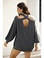 cheap Sweaters &amp; Cardigans-Women&#039;s Solid Colored Pullover Long Sleeve Sweater Cardigans Round Neck Blue Gray
