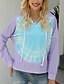 cheap Hoodies &amp; Sweatshirts-Women&#039;s Pullover Hoodie Sweatshirt Tie Dye Casual Hoodies Sweatshirts  Loose Blue Purple Yellow