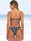 cheap Bikini-Women&#039;s Bikini Tankini Swimsuit Print Floral Black Dark Gray Rainbow Swimwear Bathing Suits