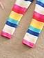 cheap Girls&#039; Pants &amp; Leggings-Kids Toddler Girls&#039; Leggings Children&#039;s Day Rainbow Red Lace up Rainbow Striped Cotton Active Basic Tights