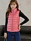 cheap Down&amp; Parkas-Women&#039;s Vest Regular Coat Regular Fit Jacket Solid Colored Blushing Pink Wine / White Duck Down