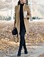cheap Coats &amp; Trench Coats-Women&#039;s Stand Collar Coat Long Solid Colored Daily Wine Khaki Gray S M L XL