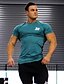 cheap Running &amp; Jogging Clothing-Men&#039;s Workout Tops Running Shirt Tee Tshirt Short Sleeve Athleisure Breathable Soft Sweat Out Fitness Gym Workout Performance Sportswear Activewear Fashion Green White Black / Stretchy