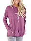 economico T-shirts-Per donna Fede maglietta Pop art Testo Alfabetico Manica lunga Con stampe Rotonda Essenziale Top Nero Rosa Verde