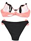cheap Tankini-Women&#039;s Swimwear Bikini Tankini Normal Swimsuit Push Up Print Color Block Pink Red Fuchsia Green Triangle Strap Bathing Suits Tankini Sets