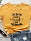 economico T-shirts-Per donna maglietta Pop art Con cuori Testo Con stampe Rotonda Essenziale Top 100% cotone Bianco Nero Rosso