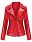 preiswerte Damen Jacken-Damen Jacke Frühling &amp; Herbst Täglich Valentinstag Standard Mantel Regular Fit Jacken Langarm Einfarbig Schwarz Grün Rote