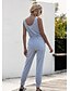 abordables Jumpsuits &amp; Rompers-Mujer Negro Wine Gris Mono Un Color