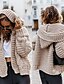 economico Sweaters &amp; Cardigans-Per donna Tinta unita Cardigan Manica lunga Oversize Maglioni cardigan All&#039;americana Autunno Beige