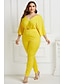 cheap Plus Size Jumpsuits-Women&#039;s Black Yellow Green Jumpsuit Solid Colored Cut Out