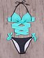 economico Bikini-Per donna Bikini Costume da bagno Incrociato Sostegno e protezioni Giallo Rosa Fucsia Costumi da bagno Costumi da bagno / Imbottito