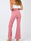 abordables Bottoms-Femme basique Ample Chino Pantalon Couleur Pleine Kaki